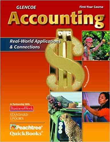 Glencoe Accounting First Year Course Textbook Questions And Answers