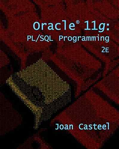 Oracle 11G SQL Textbook Questions And Answers