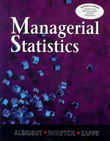 Managerial Statistics Textbook Questions And Answers