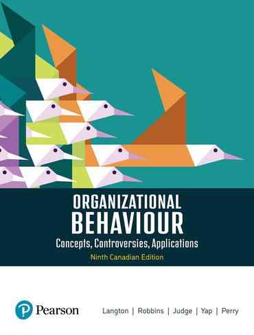 Organizational Behaviour Concepts Controversies Applications Textbook Questions And Answers