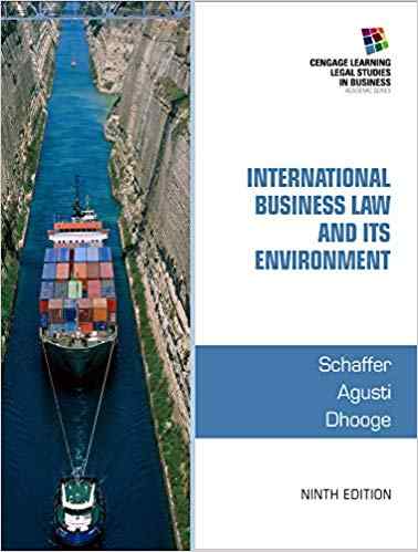 International Business Law and Its Environment Textbook Questions And Answers