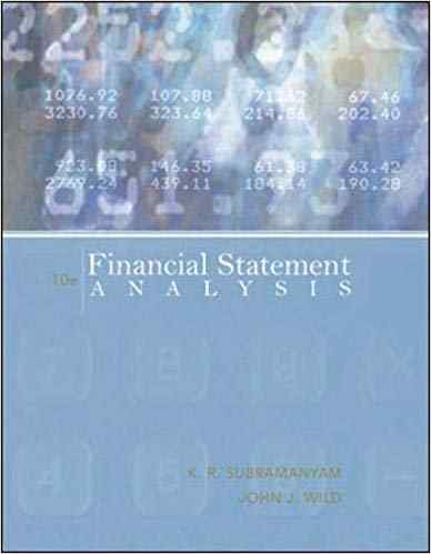 Financial Statement Analysis Textbook Questions And Answers
