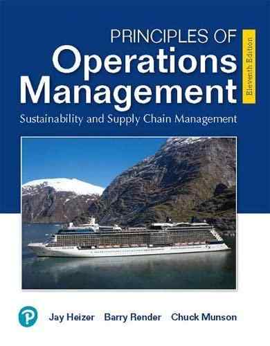 Principles Of Operations Management Sustainability And Supply Chain Management Textbook Questions And Answers