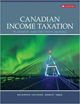 Canadian Income Taxation 2022/2023 Textbook Questions And Answers