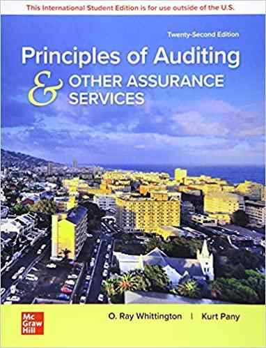 Principles Of Auditing And Other Assurance Services Textbook Questions And Answers